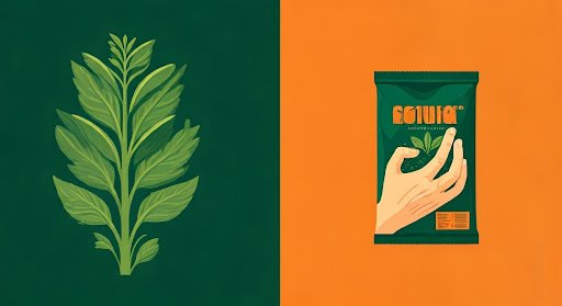 رسم توضيحي لورقة نبات وعبوة سماد مُمسكة باليد